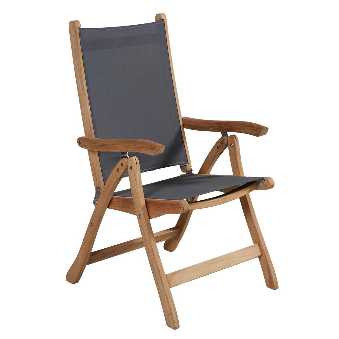 LC Garden York Folding Chair Adjustable Teak/Textilene