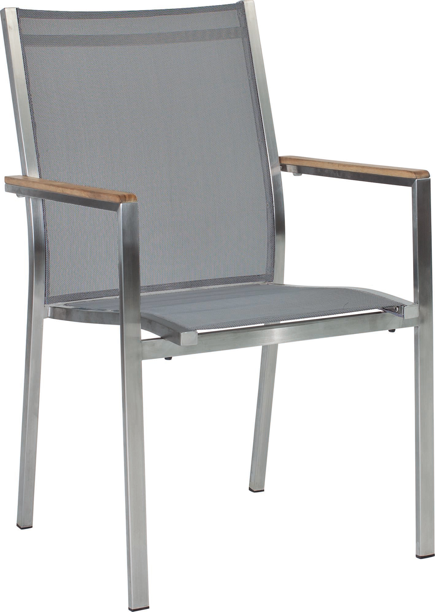 Stern Cardiff Stacking Chair Stainless Steel/Textilene