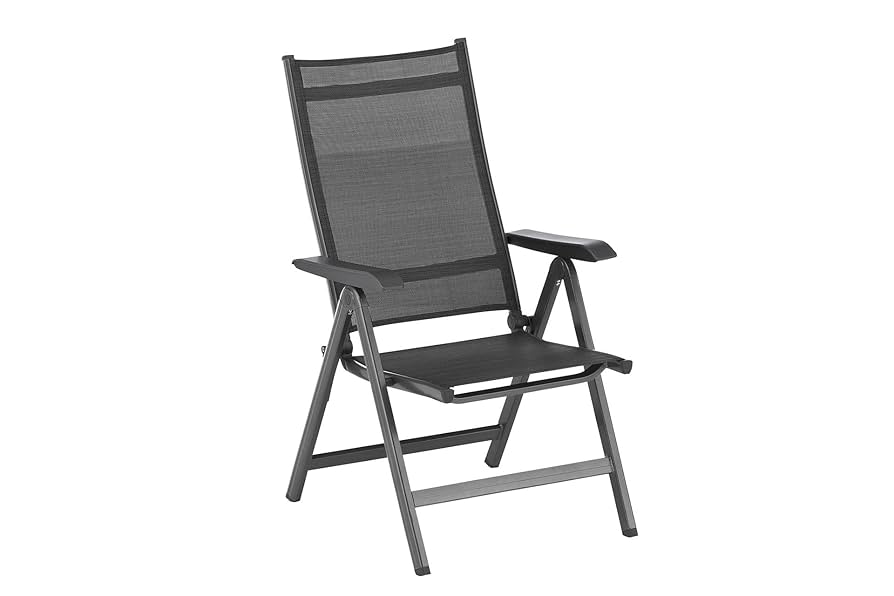 Kettler Basic Plus Folding Chair Adjustable Aluminium/Outdoor Fabric