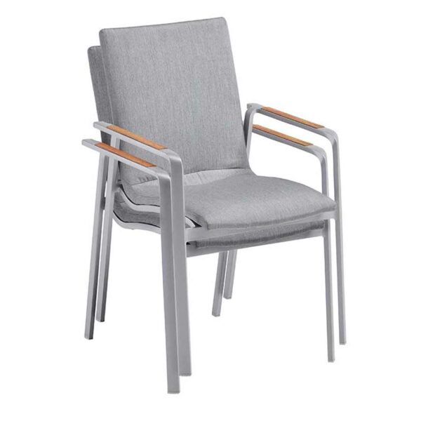 Kettler Diamond Stacking Chair Aluminium/Sunbrella