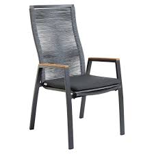 Interliving 7011 Reclining Armchair Aluminium/Rope