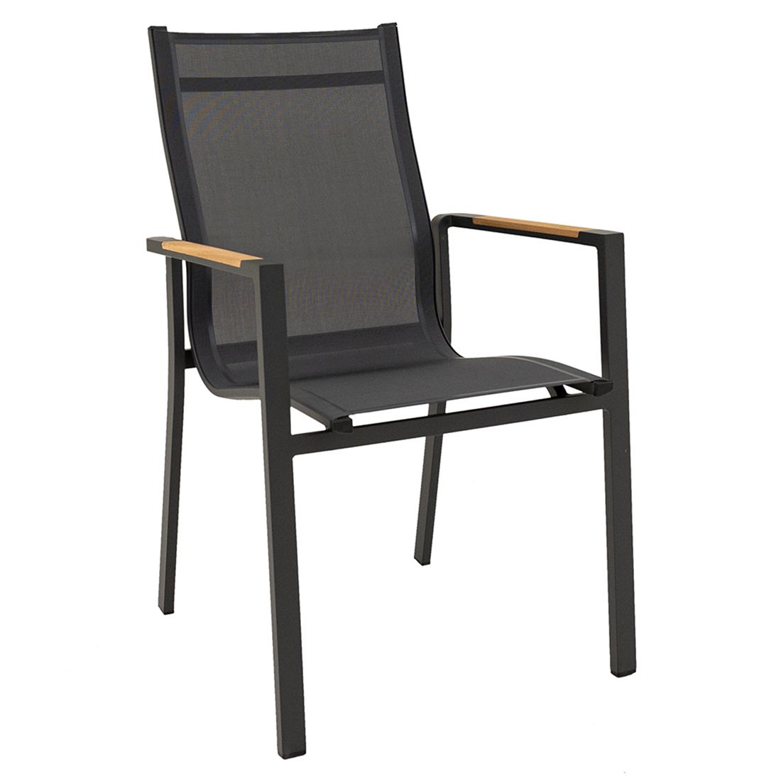 LC Garden Unicamo Stacking Chair Aluminium/Textilene/Teak
